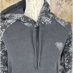 Hooey Gray Paisley Hoodie